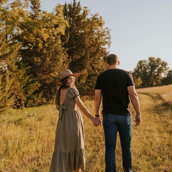 Petal & Pup Olive Green Maxi Dress with Ruffle Accents - Picture 5 of 5
